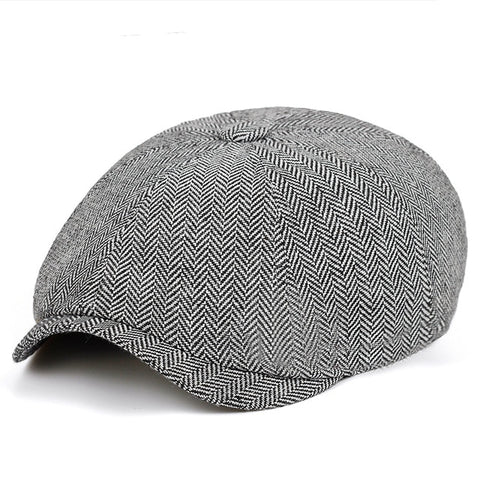 Light Gray Men's Vintage Beret - Hatdeck