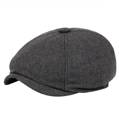 Dark Gray Men's Vintage Beret - Hatdeck
