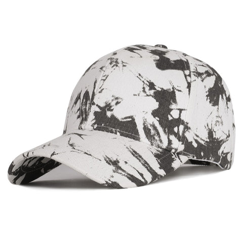 Black and white tie-dye baseball cap - Hatdeck
