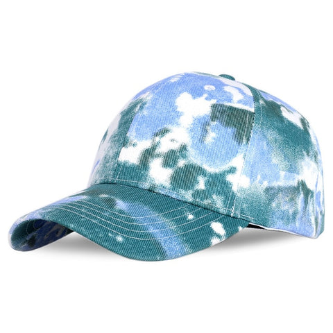 Green and blue tie-dye baseball cap - Hatdeck
