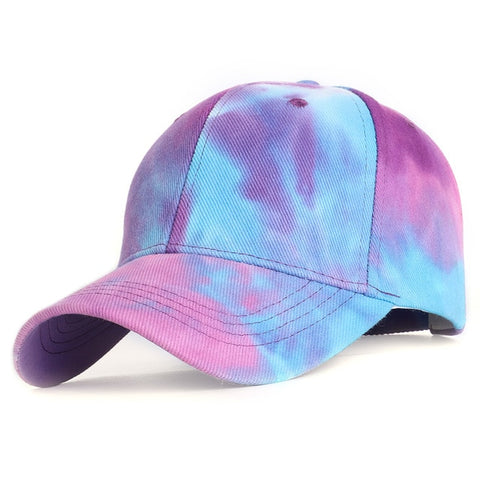 Blue and purple tie-dye baseball cap - Hatdeck