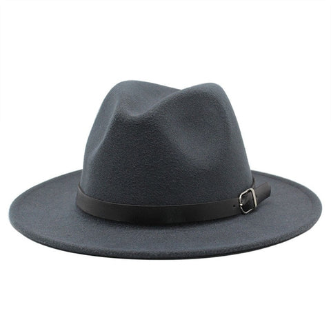 Dark Gray Classic Fedora Hat - Hatdeck