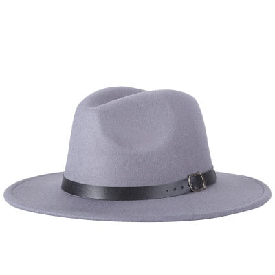 Light Gray Classic Fedora Hat - Hatdeck