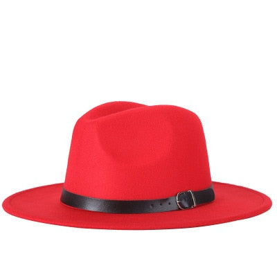 Bright Red Classic Fedora Hat - Hatdeck