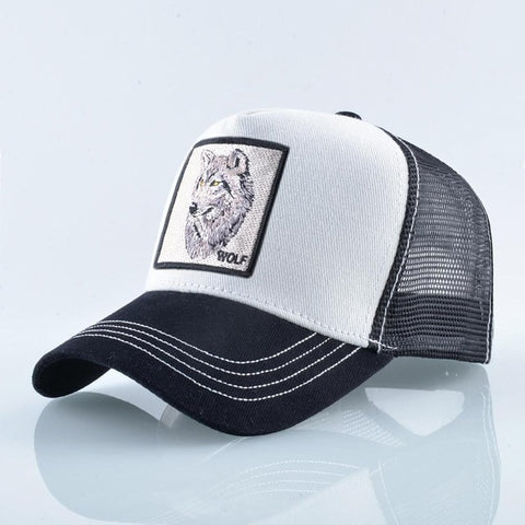 Wolf Black & White Cap - Hatdeck