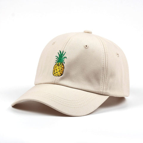 Beige Pineapple Baseball Cap - Hatdeck