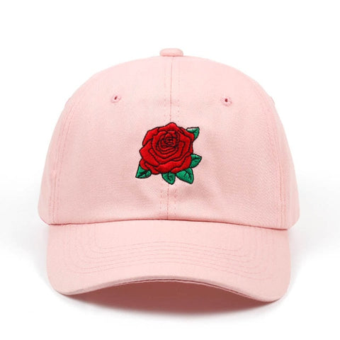 Pink Rose Baseball Cap - Hatdeck