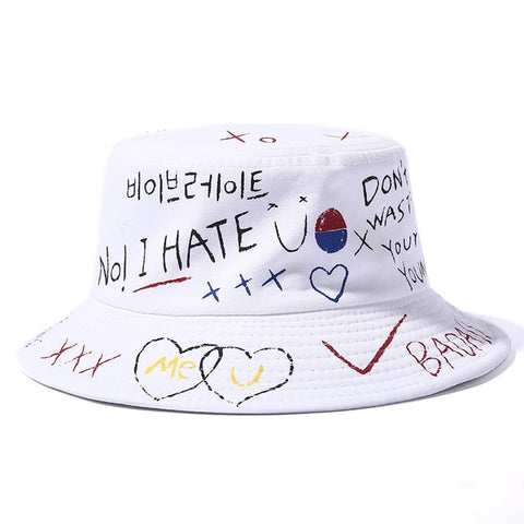 Hippie White Bucket Hat - Hatdeck
