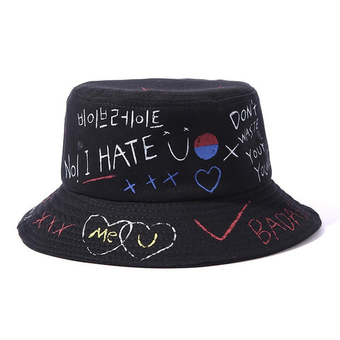Hippie Black Bucket Hat - Hatdeck