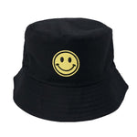 Smile Emoji Black Bucket Hat - Hatdeck
