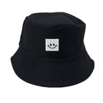 Square Smiley Black Bucket Hat - Hatdeck