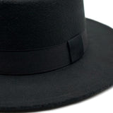Black Flat-top Fedora Hat - Hatdeck