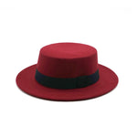 Red Flat-top Fedora Hat - Hatdeck