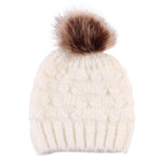 White Winter Knit Wool Women's Beanie - Hatdeck