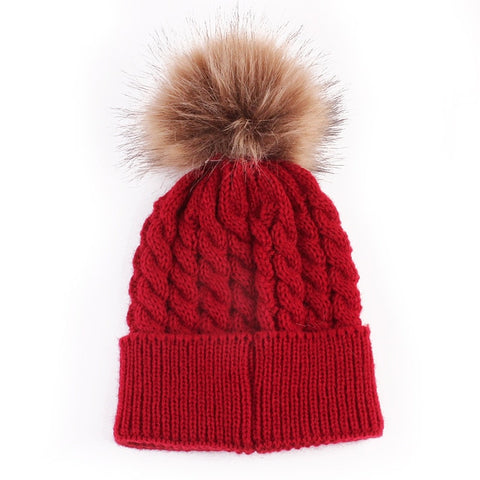 Red Elongated Winter Knit Wool Women's Beanie - Hatdeck