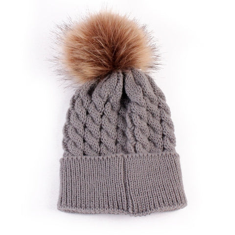 Gray Elongated Winter Knit Wool Women's Beanie - Hatdeck