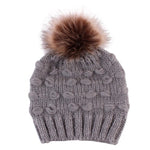 Gray Winter Knit Wool Women's Beanie - Hatdeck