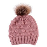 Pink Winter Knit Wool Women's Beanie - Hatdeck